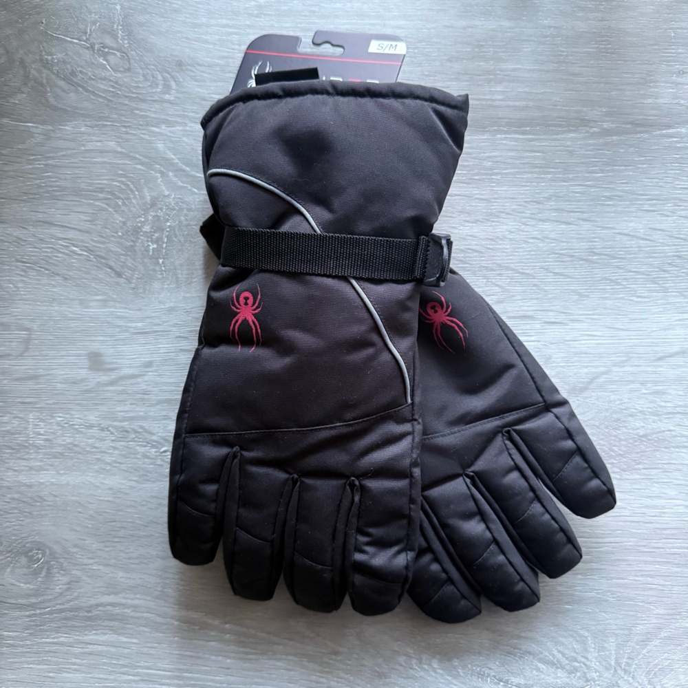 Spyder Insulated Gloves Black (NWT) Men’s Winter Gear Ski Snow Adjustable
